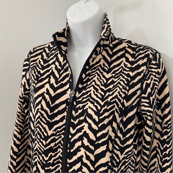 J.McLaughlin Billie Catalina Animal Print  Zip Front Track Jacket size Small - Picture 3 of 6